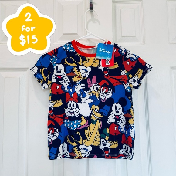 PatPat Other - Disney Mickey and Friends Boy Naia™ Character All-over Graffiti Print T-shirt